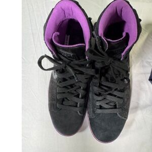 Converse‎ All Star Joe Fresh Goods High Top Black Purple Sparkle Suede Sneakers